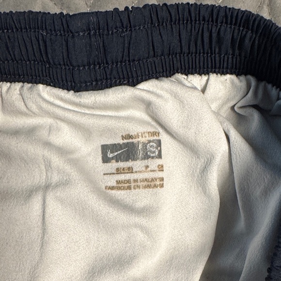 Nike Women's Dark Blue Athletic Shorts with Light Trim - Picture 3 of 4